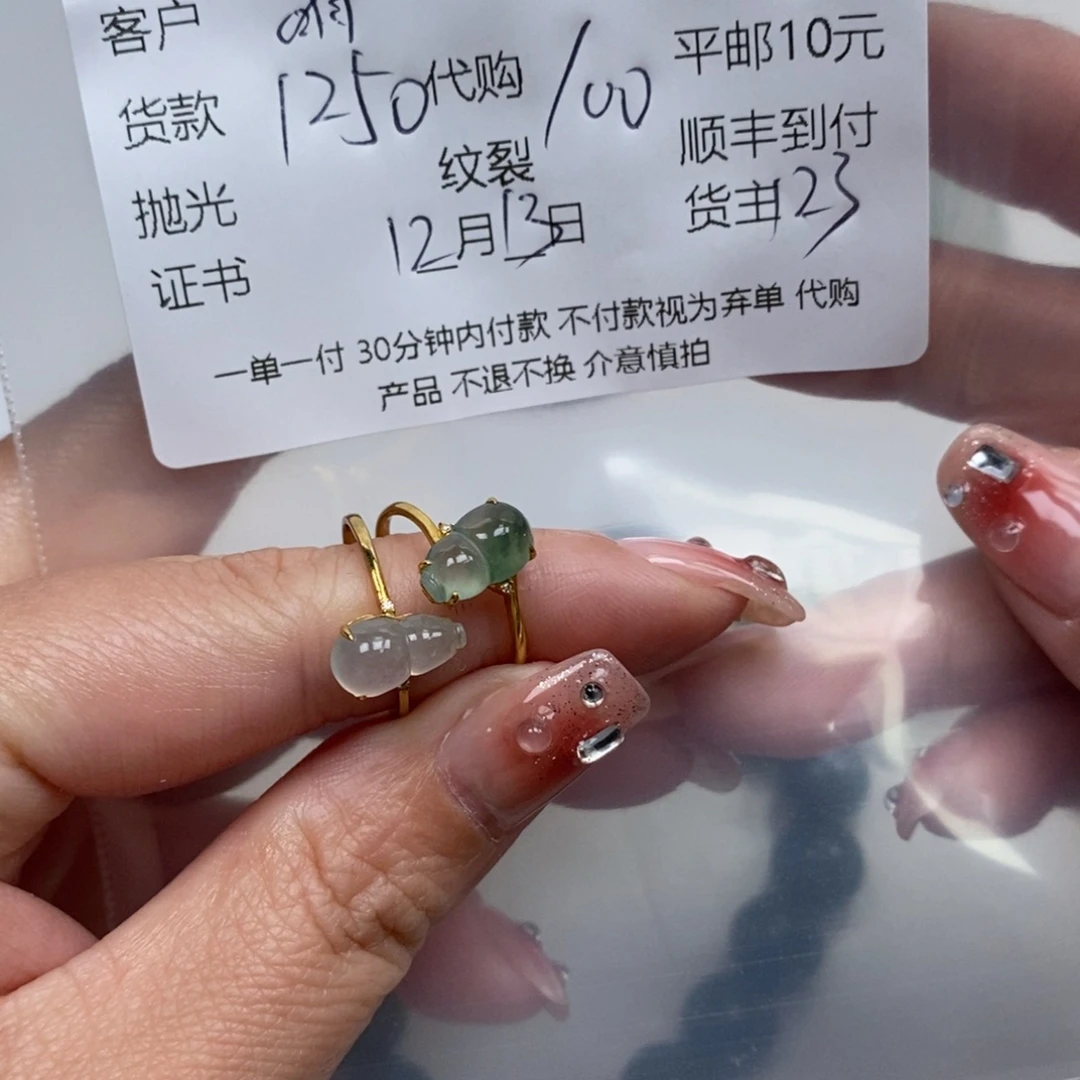 G***宸翡翠18K金镶嵌颈饰翡翠