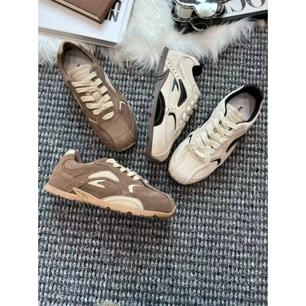 复古2024撞色系带圆头小个子阿甘鞋德训鞋休闲运动B1-28-110