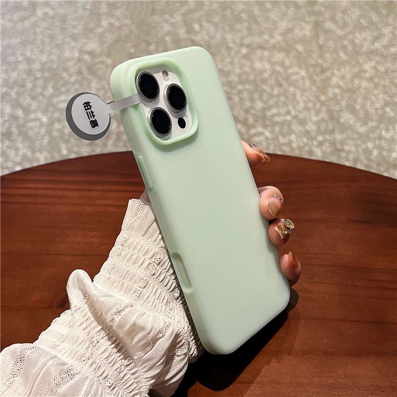 适用苹果16pro液态手机壳一体按键16promax防摔超薄散热不粘指纹