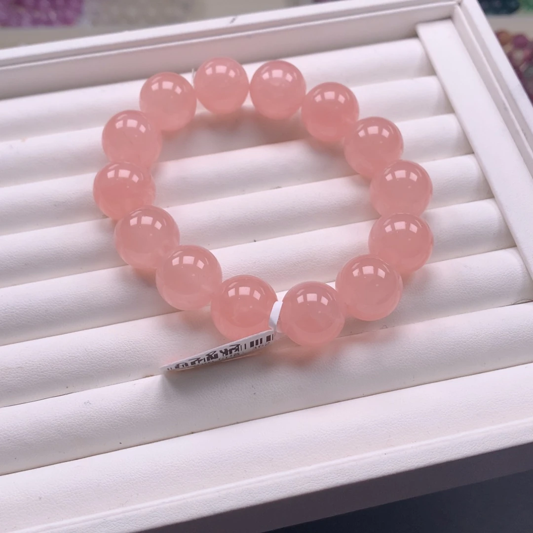 水晶手串未镶嵌西柚粉16，A94