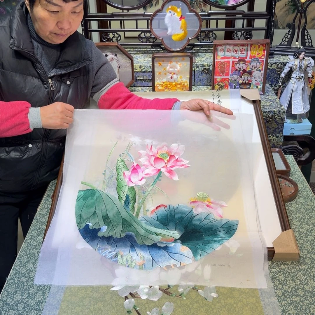 刺绣手工苏绣工艺单面绣片