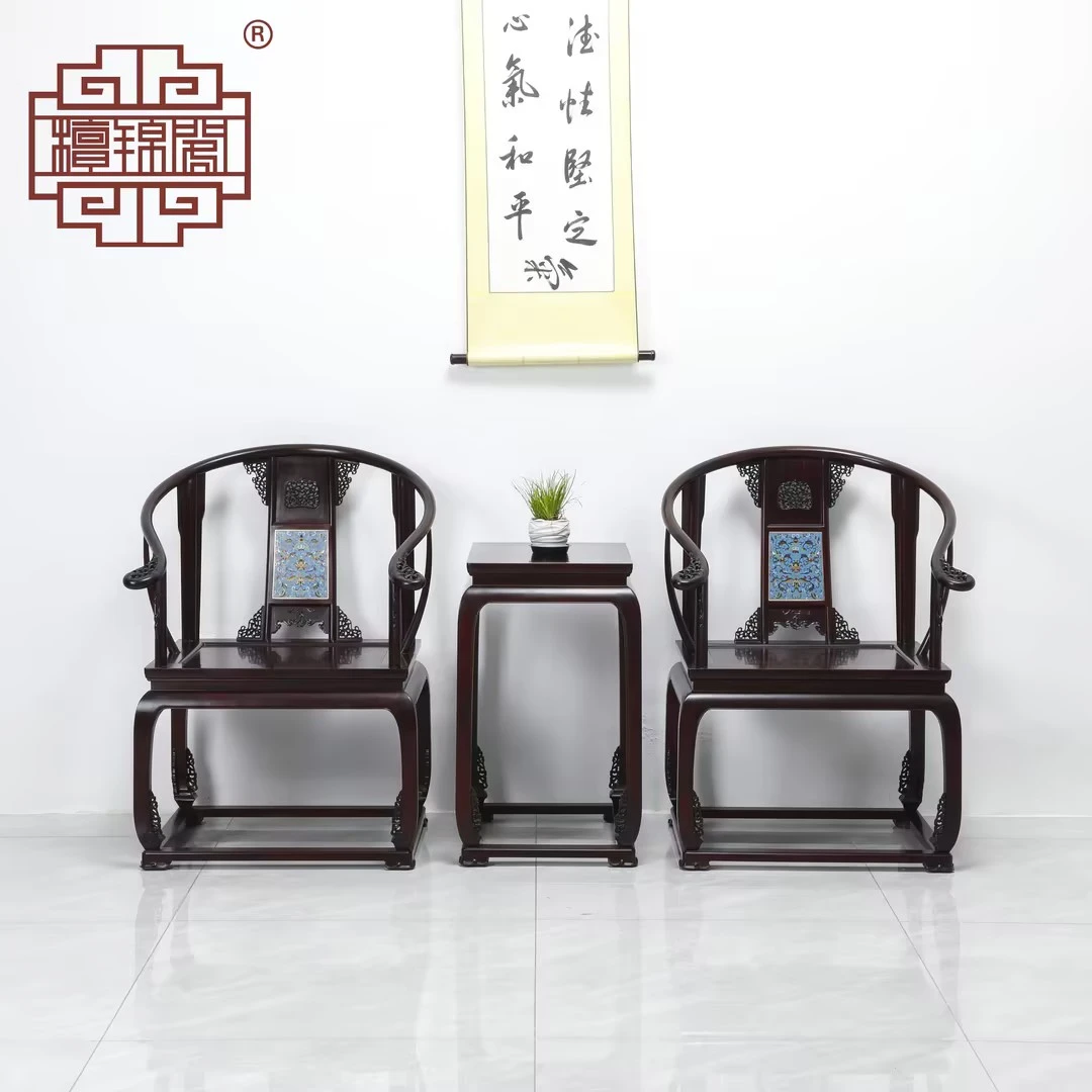 古朴·景泰蓝皇宫椅三件套-椅子-00370