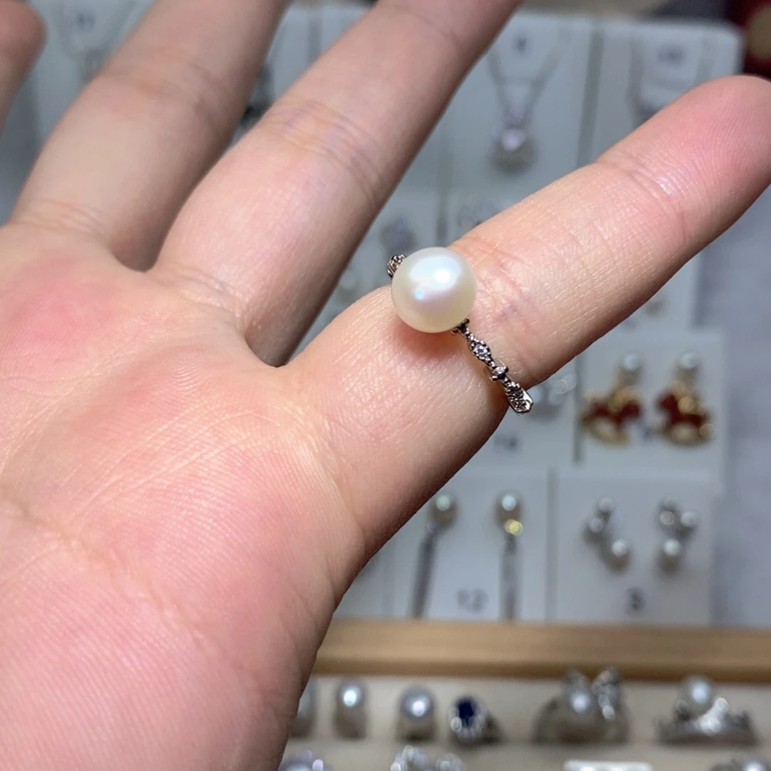 耳饰淡水珍珠银S925镶嵌