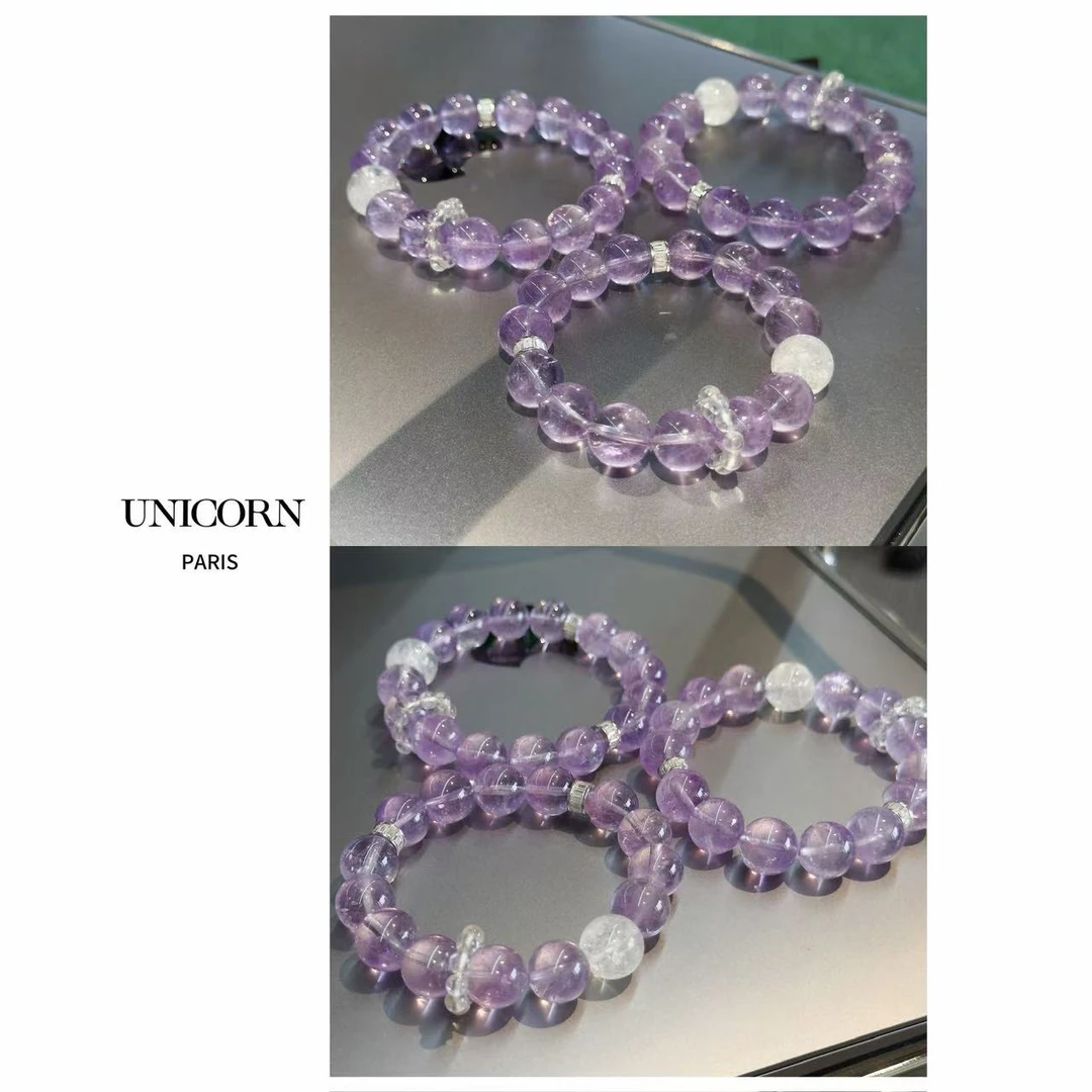 925银合成锆石手链 【冰镇葡萄】小尺寸碎冰冰紫色手饰 SS0335