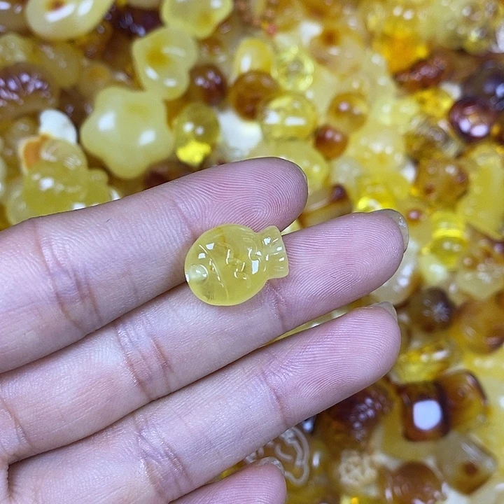 吊坠橄榄核小鱼左右孔13