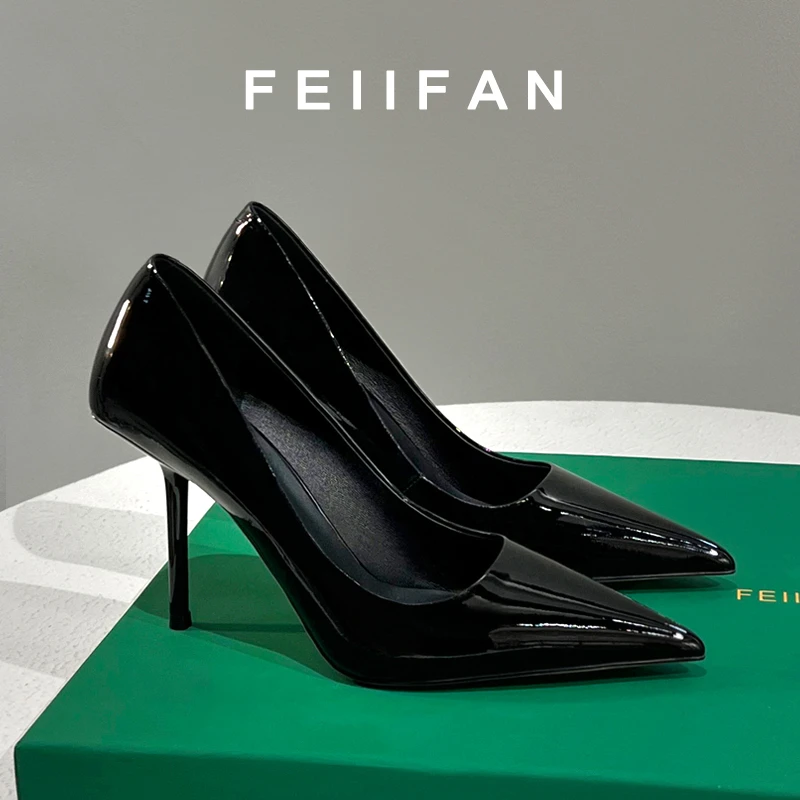 黑色高跟鞋2025春秋新款职业细跟气质百搭尖头单鞋子女7820