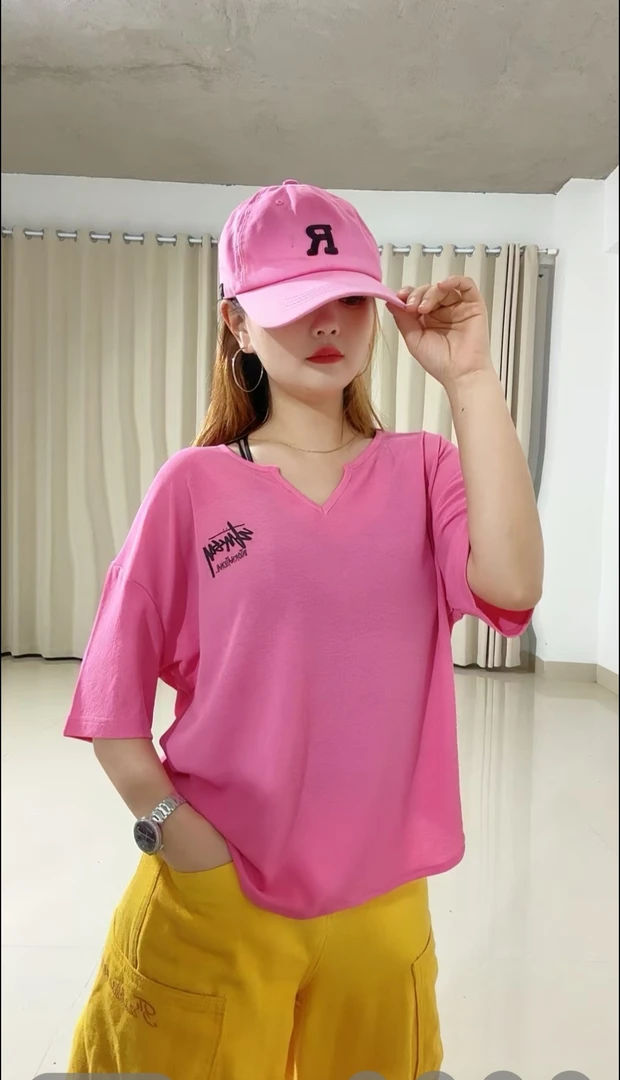 BT  2526冰感休闲宽松广场舞短袖防晒舒适曳舞V领时尚吸汗T