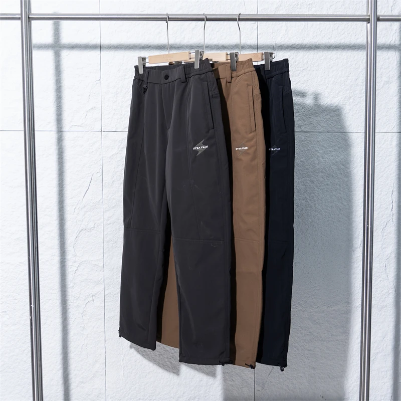 【退货补运费】男士户外简约百搭直筒舒适松紧腰休闲裤ZJ46-2136