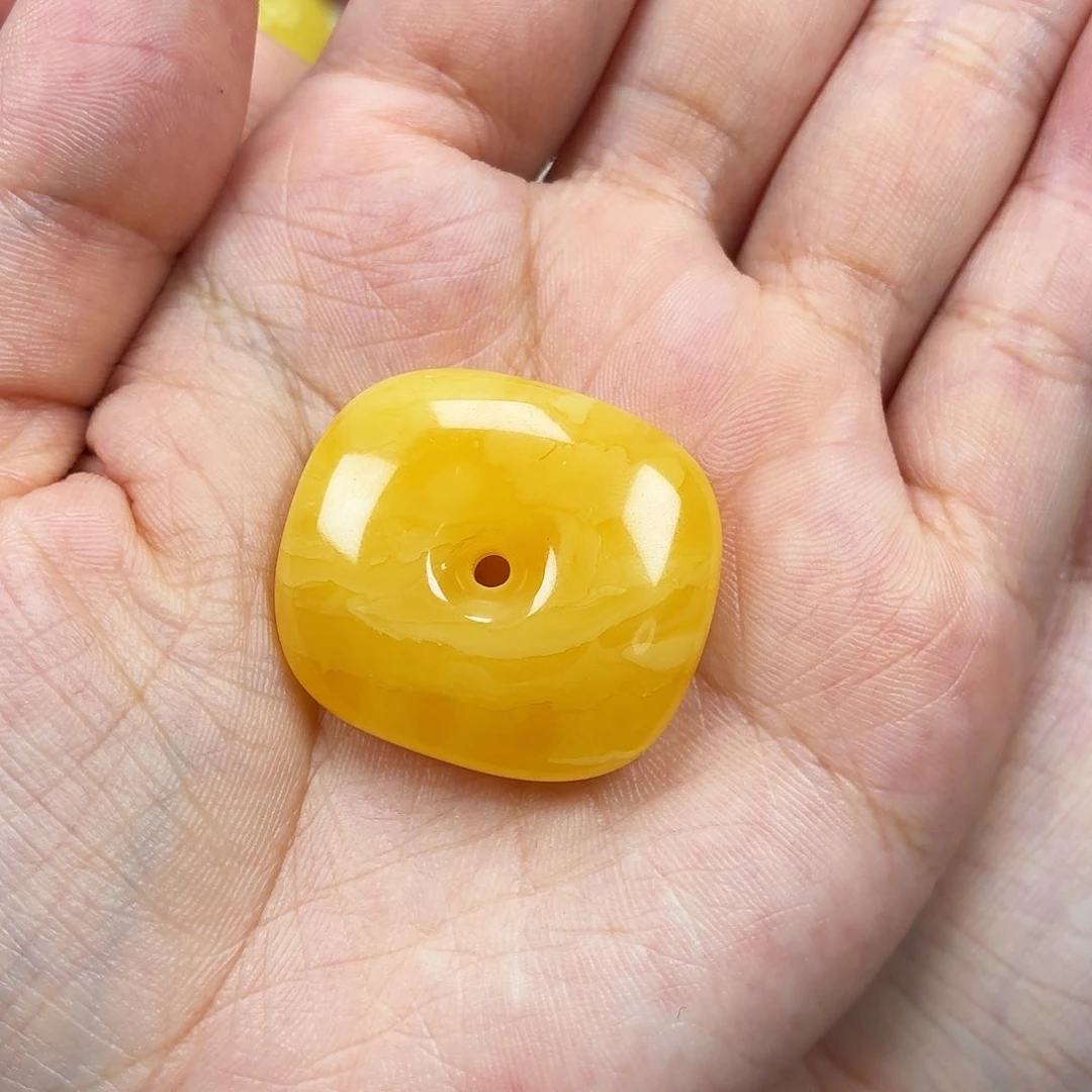 未镶嵌颈饰蜜蜡焦皮藏扣