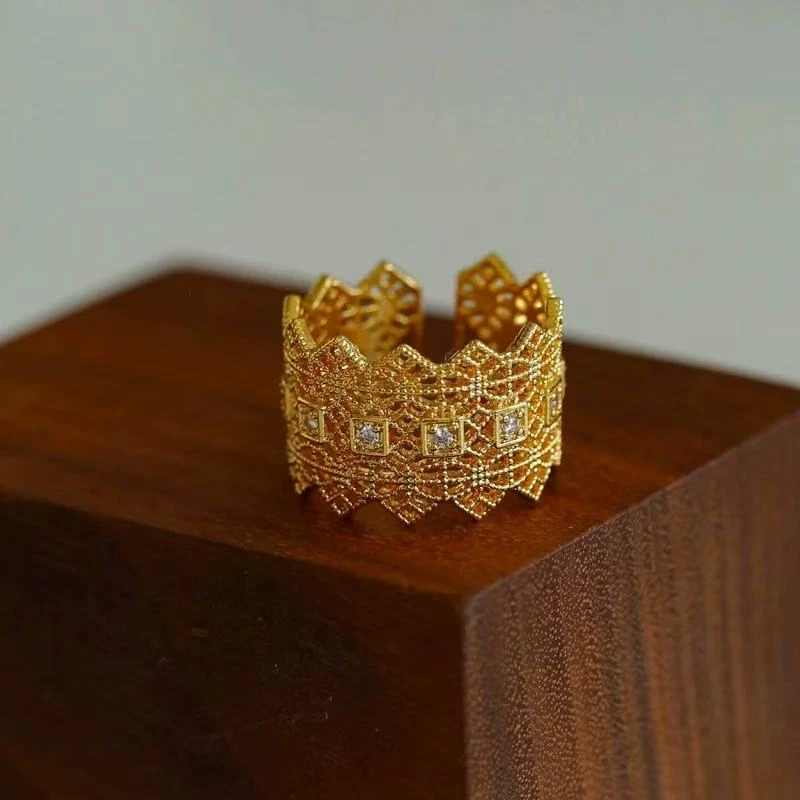 铜合金戒指 【老钱风】轻奢高级感开口戒指