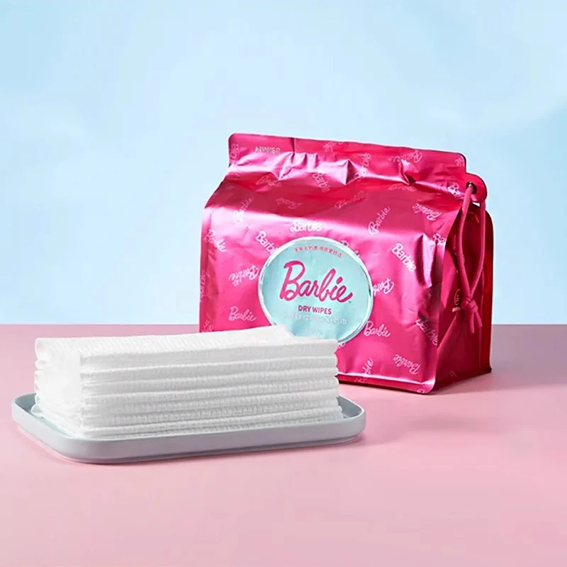 MINISO/名创优品（到手两包）芭比加厚洗脸巾EF纹悬挂式一次性加大