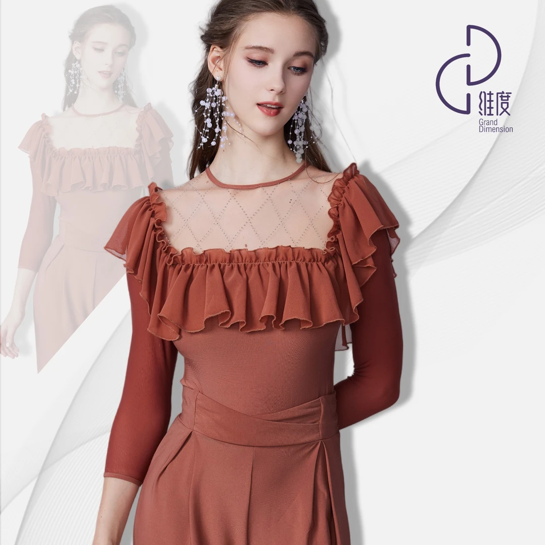 【维度舞服】Y510品女士上衣摩登舞蹈服