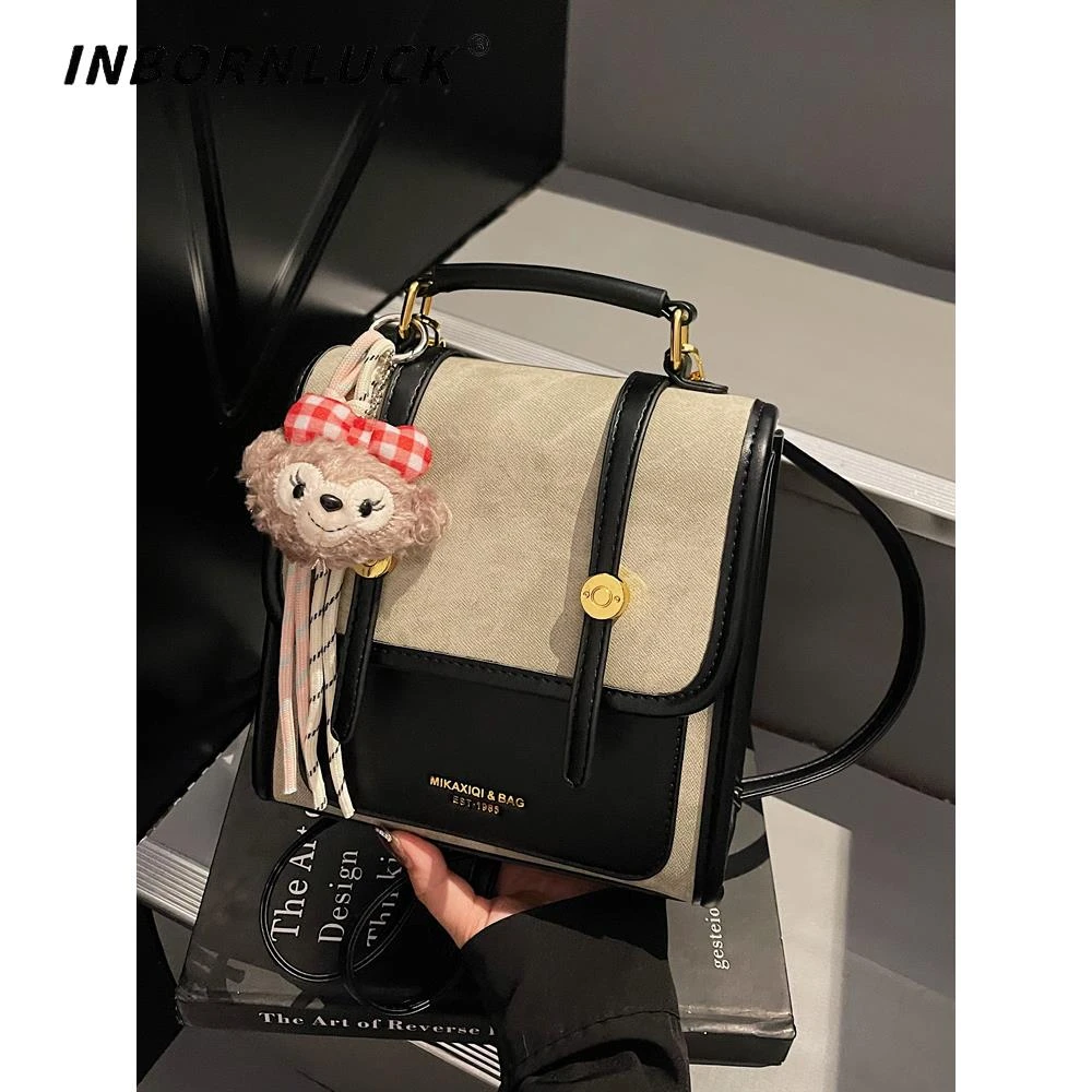 时尚超火双肩包包女2025秋冬新款复古通勤小书包外出旅行小众背包