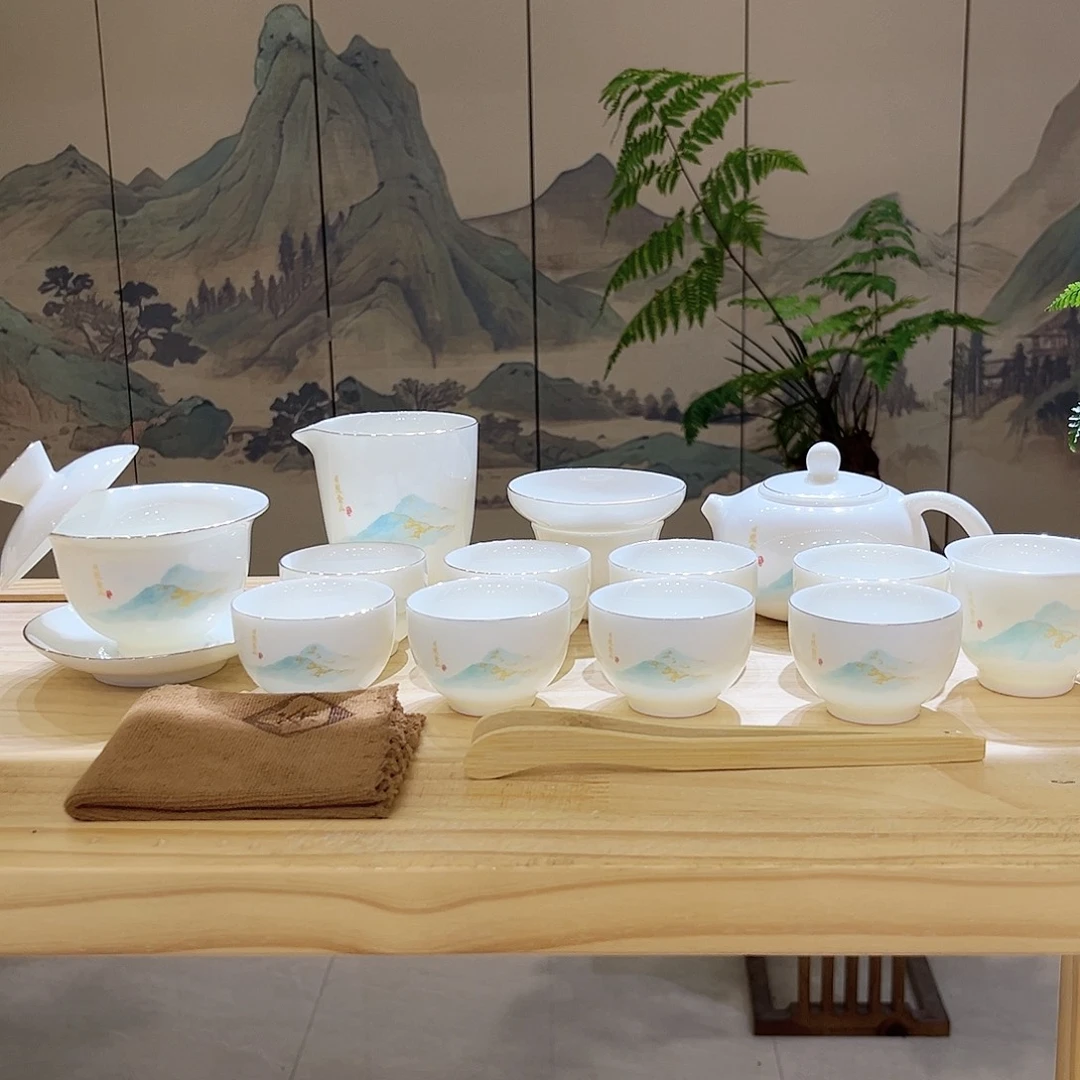 【都彩】日照金山羊脂玉瓷16头