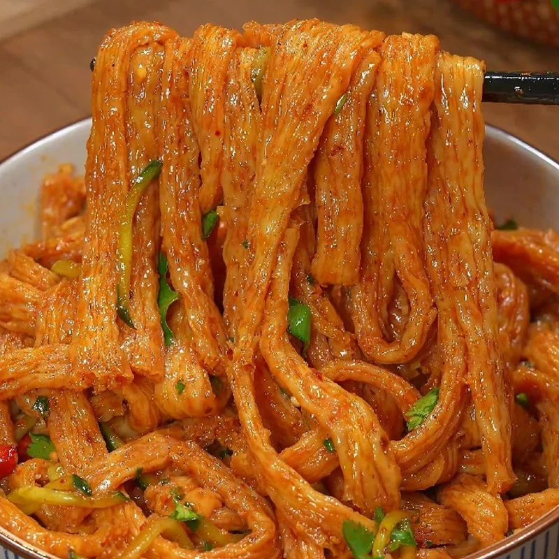 【配料简单】开袋即食牛筋面铁棍山药高筋干货面皮免煮凉拌速食冲泡