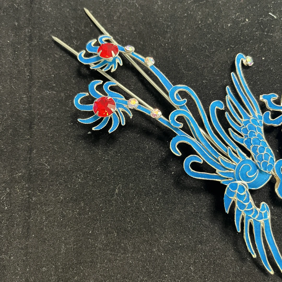 戏曲头面点绸两尾偏凤中号（又）