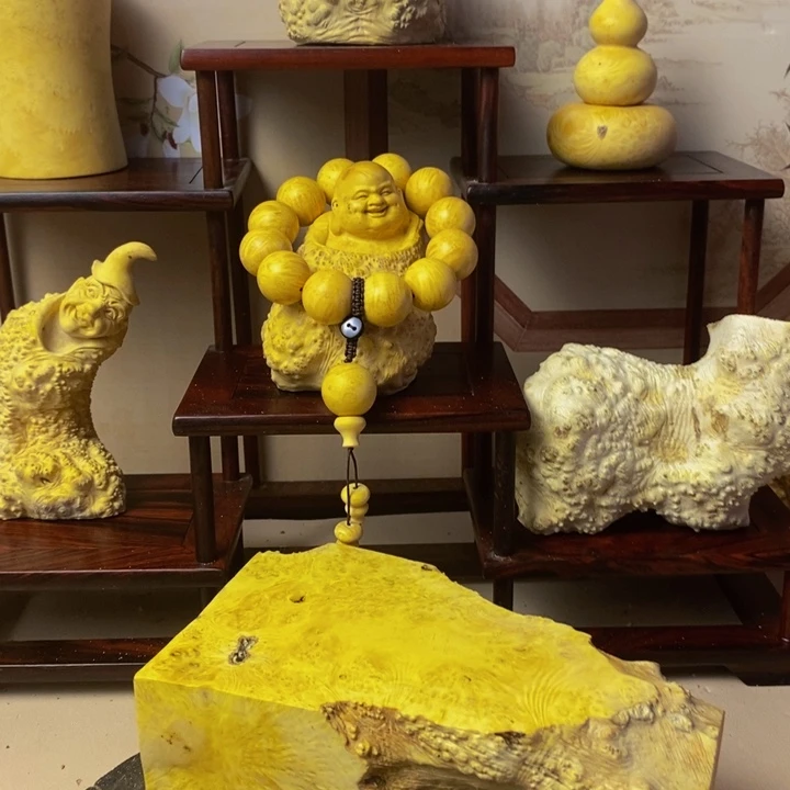 香榧木曾*！黄杨木手把件