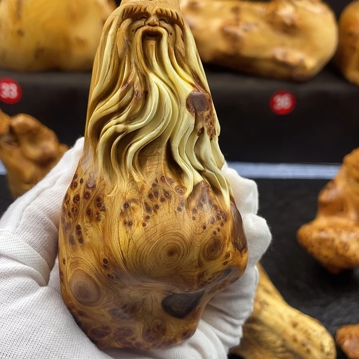 柏木（崖柏）寿星手把件