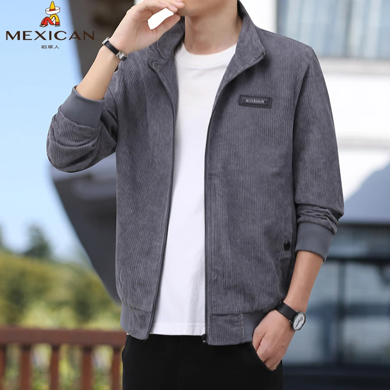 Mexican/稻草人春秋休闲夹克潮牌宽松上衣高级感百搭上衣时尚外套