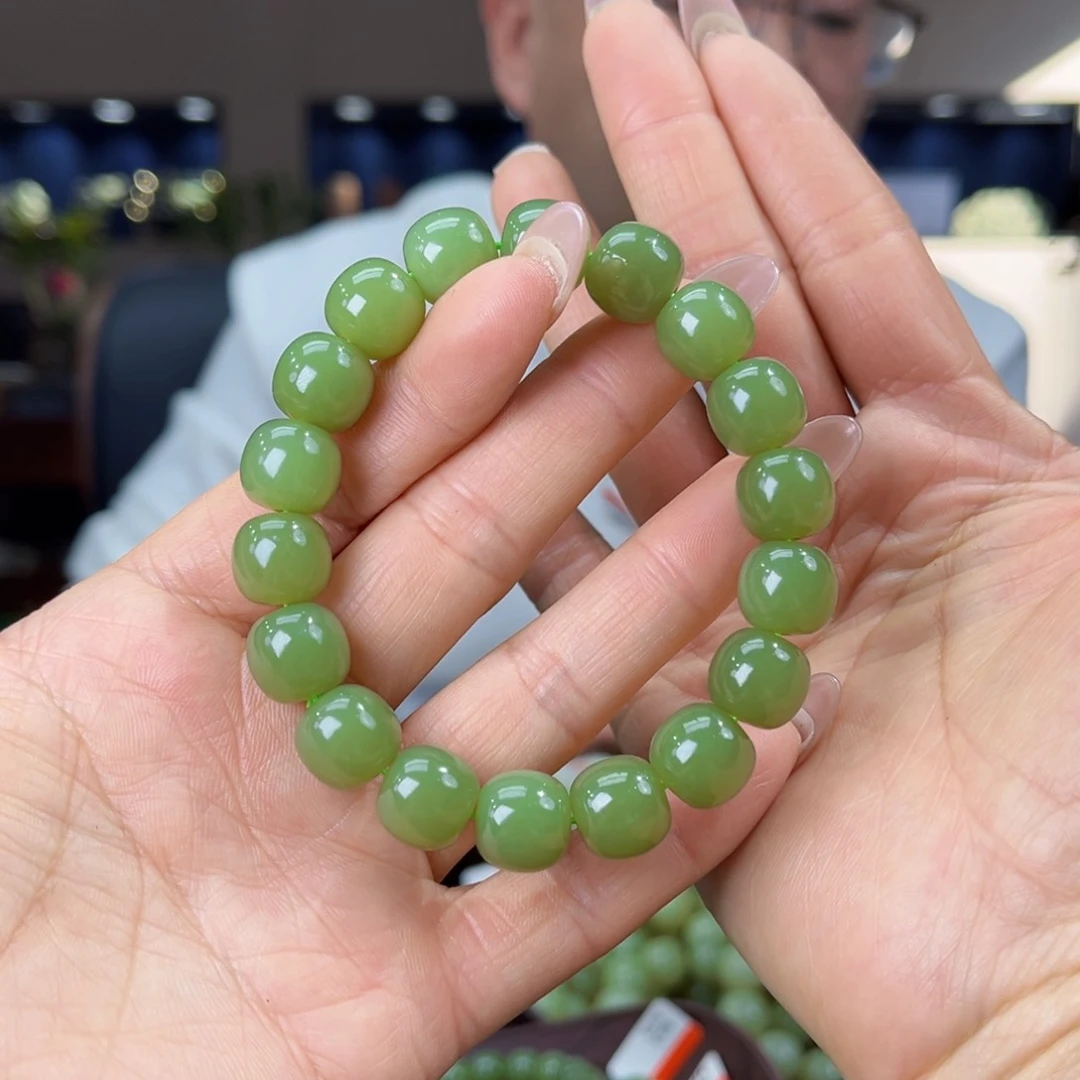 未镶嵌手串和田玉天然和田玉新疆若羌青黄口料12