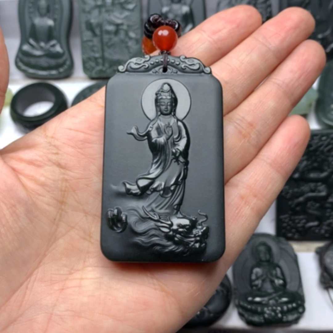 【闪购商品】颈饰未镶嵌和田玉用****1双面雕刻