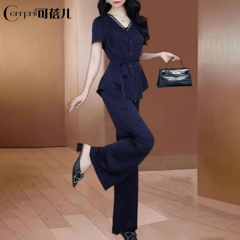 【可蓓儿】品牌小个子职业显瘦套装女夏2025新款高端品牌气质两件套