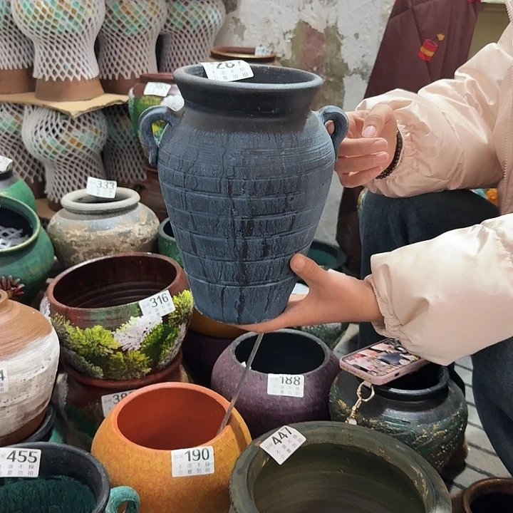 蓝色双耳287高度24口径14