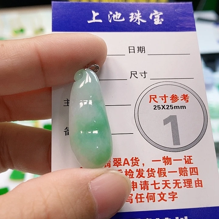 【闪购商品】翡翠颈饰18K金镶嵌小*翡翠