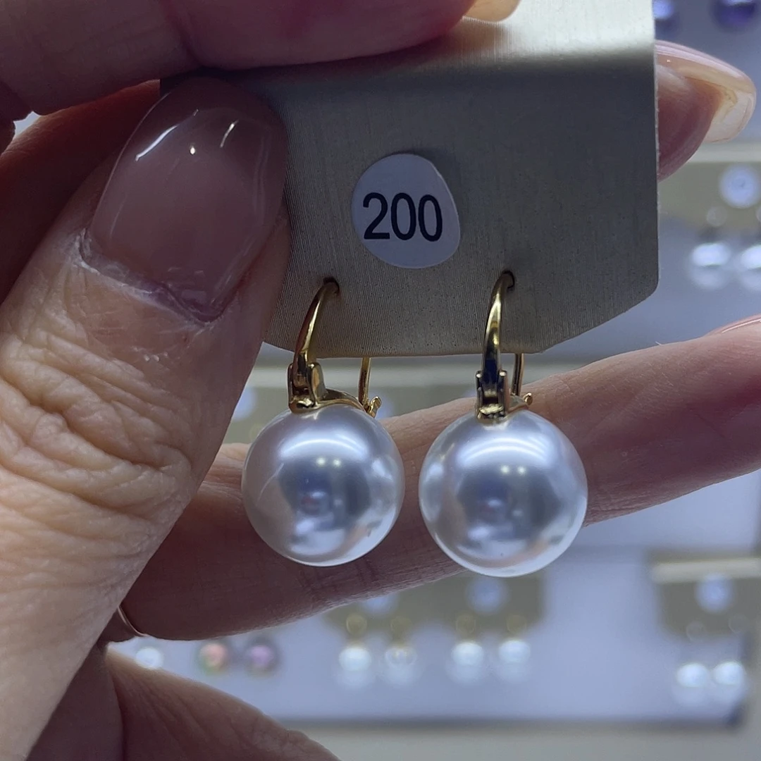 银S925镶嵌淡水珍珠耳饰