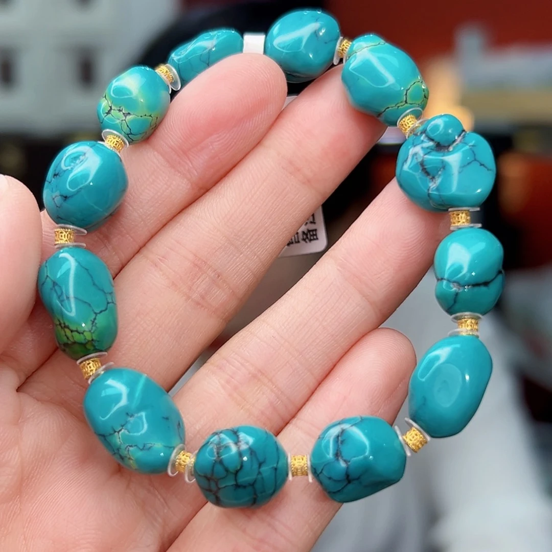 18K金镶嵌绿松石珠宝奇石