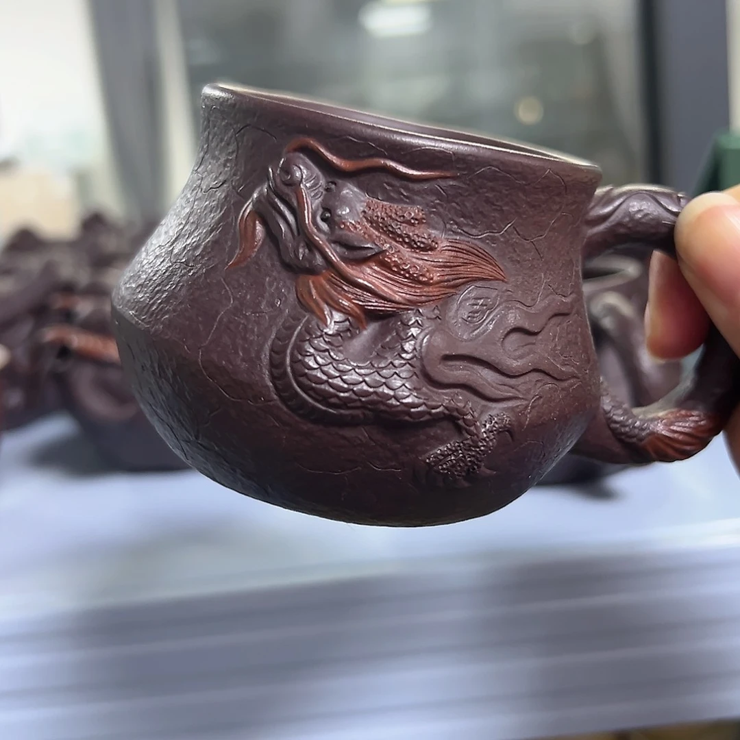 紫砂茶壶黄龙山原矿紫砂