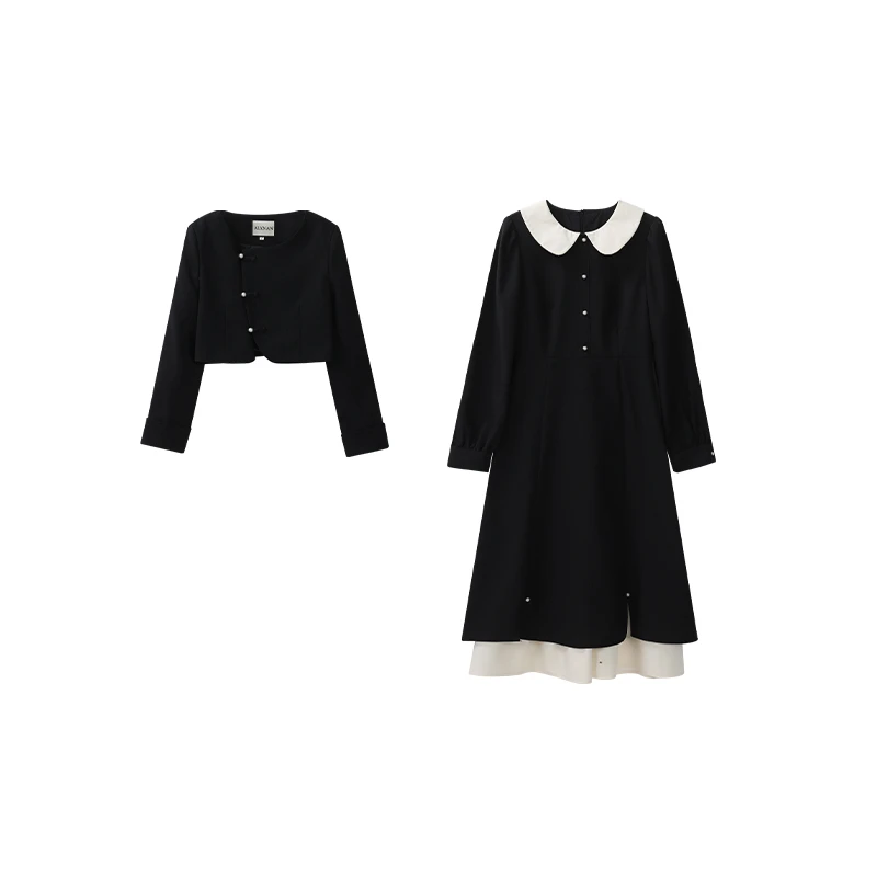 鹿向南【粉丝福利】外套连衣裙两件套秋装女气质裙子DYL66130