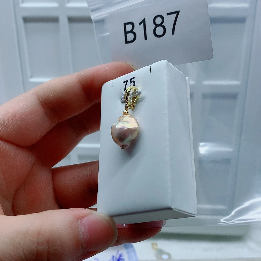 合金淡水珍珠吊坠(不含链)