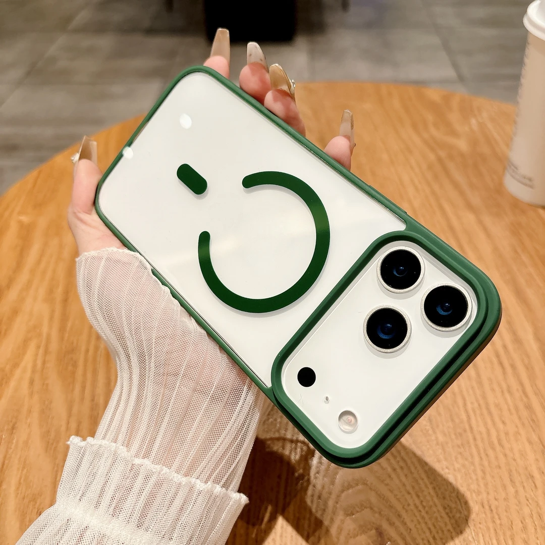 适用iPhone17肤感磁吸亚克力手机壳苹果16promax潮牌15透明14硬壳