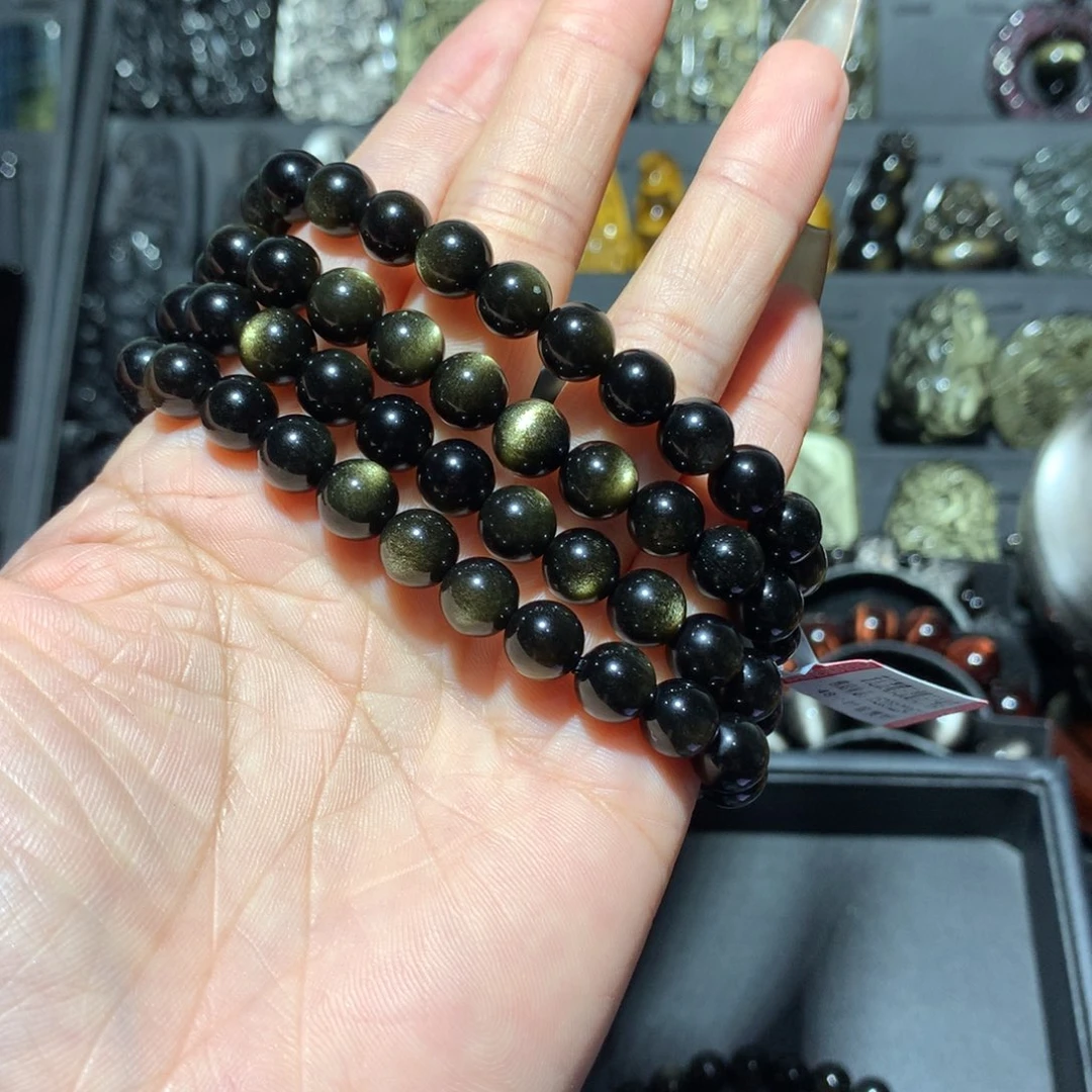 黑曜岩未镶嵌吊坠(赠链)玉*