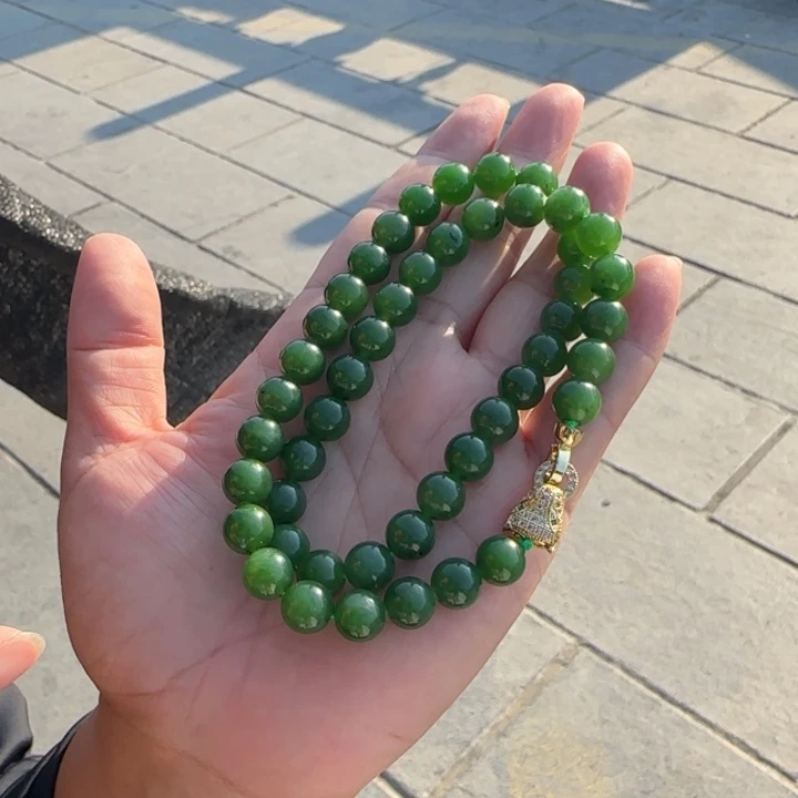 和田玉未镶嵌颈饰碧玉卡10