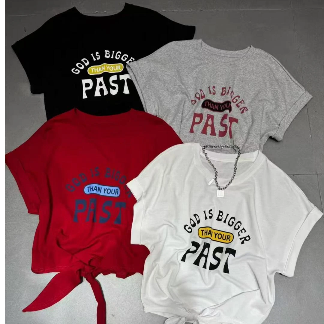 【墨臻精选】夏季新款圆领印花设计感时尚个性宽松型T恤休闲6899