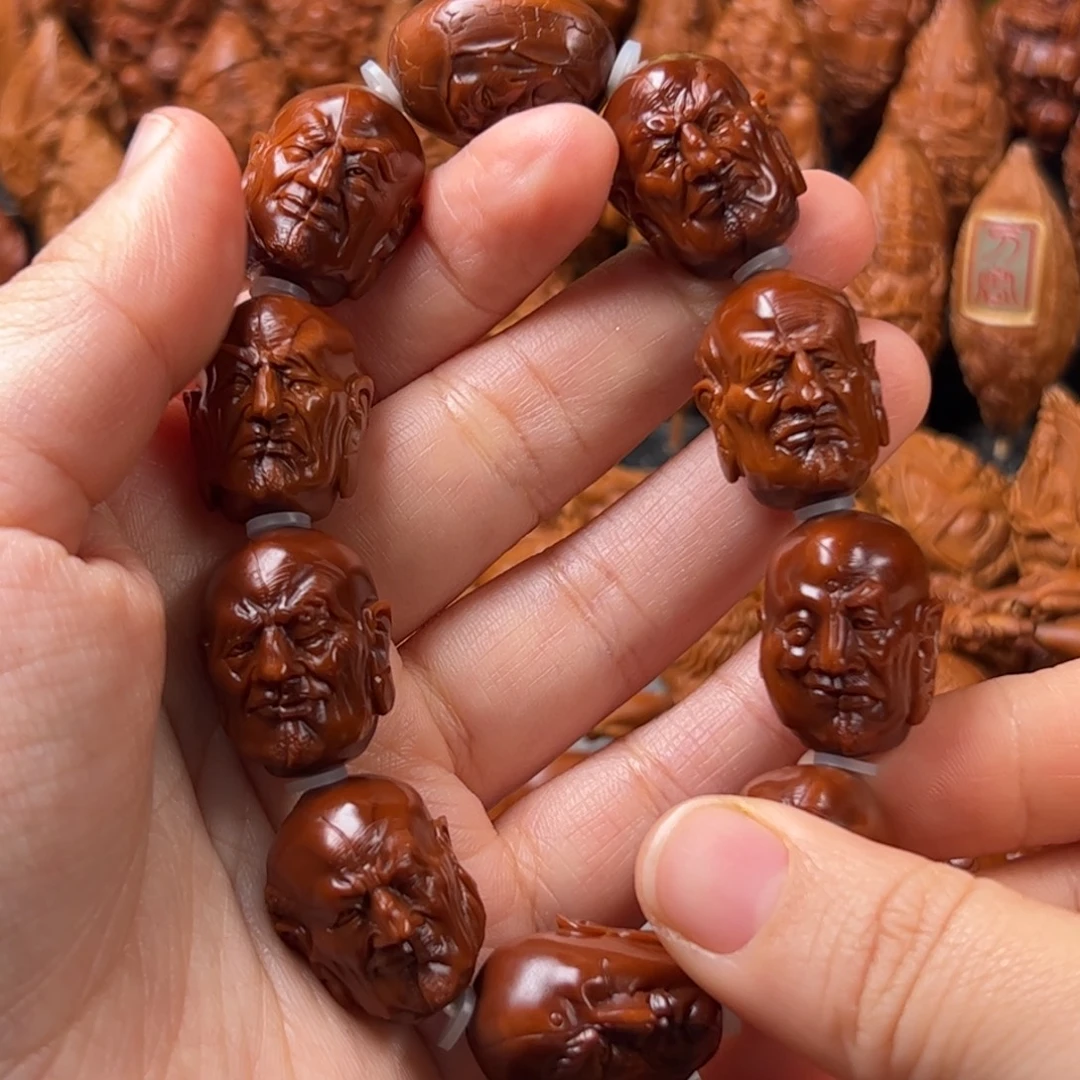 橄榄核手串/手链1.9写实十八罗汉 归一罗汉手窜