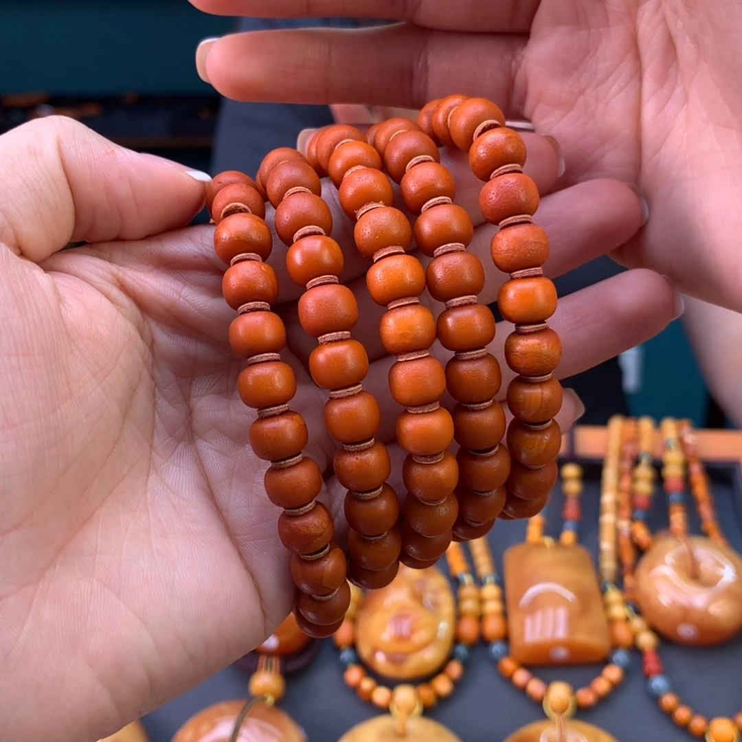 蜜蜡未镶嵌手串多样性发一