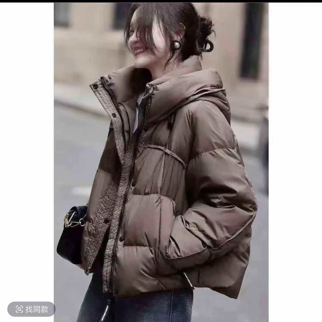 高档泡芙加厚保暖韩系简约新款外套百搭面包服6012[XSLF]