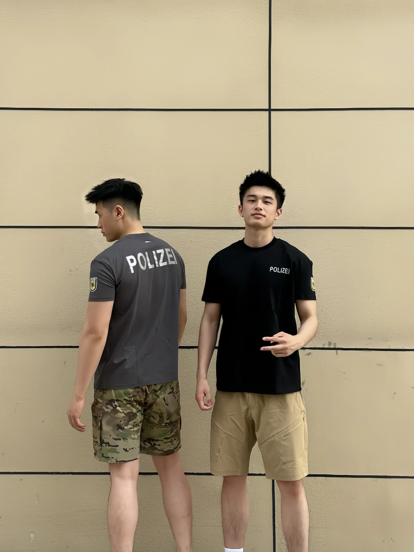 TUG美式运动休闲正肩索罗娜凉感硬汉条子反光男士短袖T恤男款上衣