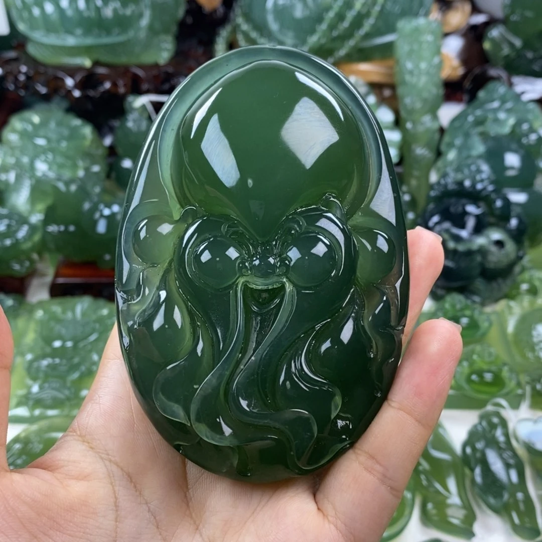 姑***奶岫玉未镶嵌手把件手把件