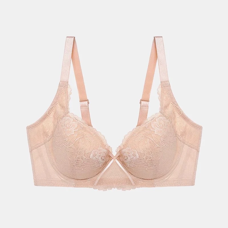 优选内衣女U型美背收副乳大胸显小蕾丝文胸E001638