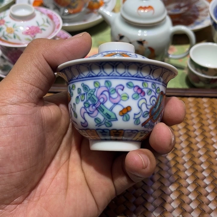 纯手精品盖碗茶杯