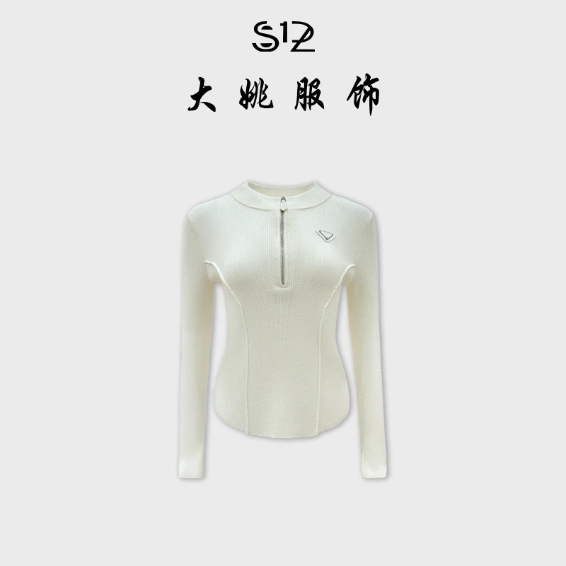 「DAYAO」25s秋季圆领厚款常规款短外套女拉链秋冬长袖WYA24878