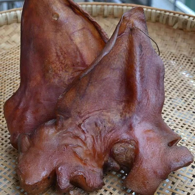 烟熏腊猪耳朵正宗四川特产下酒菜猪舌头柏树丫烟熏猪耳尖耳叶