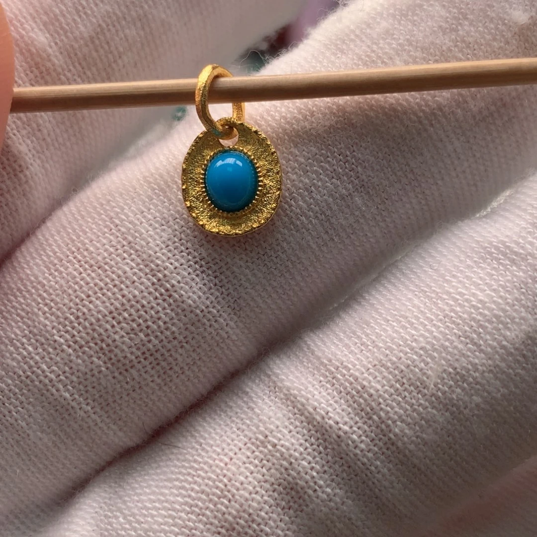 绿松石18K金镶嵌配饰