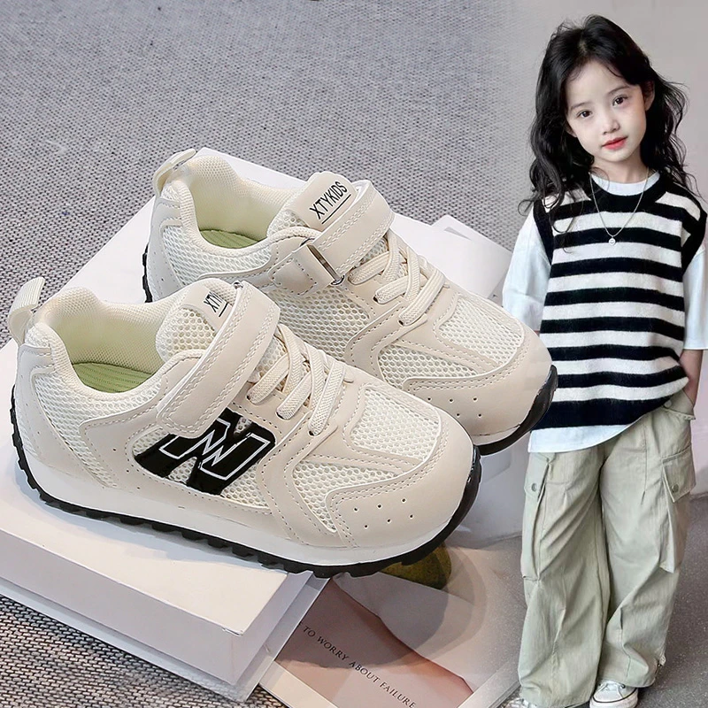 ABC儿童鞋子2025新款女童运动鞋春秋款透气网面男童阿甘鞋跑步鞋