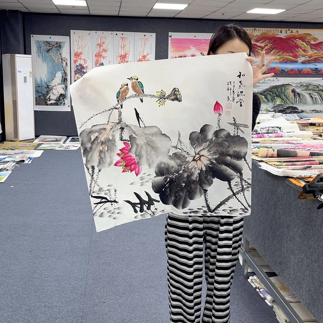 国画作品小姐姐放漏…