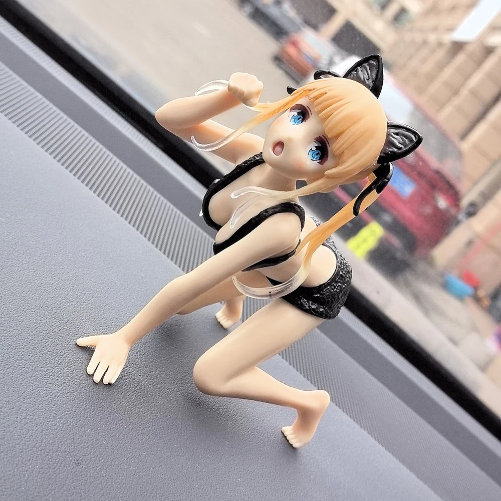 优品猫耳泽村英梨梨手办模型车载几箱摆件玩具可爱美女二次元少女